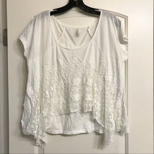 Free People Lace T-shirt